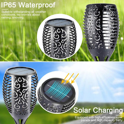 Premium 4-Pack Solar Outdoor Lights with 99 LEDs - Waterproof Purple Halloween Decorations for Garden, Yard, Patio, and Porch